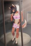 5_toes amanda_kaufman anthro canid canine canis clothing erection feet gynomorph hi_res intersex mammal mirror mirror_selfie pink_clothing pink_underwear pose posing_for_picture selfie solo sunshinecloud tattoo toes trans_(lore) trans_woman_(lore) underwear wolf