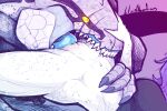  absurd_res anthro blue_tongue claws close-up cunnilingus dungeons_and_dragons duo eye_scar facial_scar female female_on_anthro freckled_legs freckles genitals hand_on_head hasbro hi_res human human_on_anthro interspecies lizardfolk_(dnd) lizardman lluisabadias male male/female male_on_human mammal oral pupils pussy scalie scar sex sharp_teeth slit_pupils teeth tongue vaginal wizards_of_the_coast yellow_eyes yu&#039;hiss 