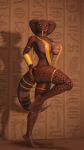 3d_(artwork) accessory anthro armor big_breasts bikini breasts choker clothing cobra colored_nails digital_media_(artwork) female furgonomics gauntlets gloves gold_(metal) gold_jewelry green_eyes hand_on_butt handwear hi_res hieroglyphics humanoid jewelry looking_at_viewer nails necklace one-piece_swimsuit petruz_(copyright) pinup pose red_body reptile scalie sling_bikini smile smiling_at_viewer snake snake_(petruz) solo source_filmmaker swimwear tail tail_accessory tailband thevestige thick_tail tongue tongue_out yellow_nails