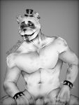 animal_humanoid anthro anthro_focus azorestuarine barely_visible_genitalia barely_visible_penis bear bodypaint bracelet clothing ear_piercing ear_ring face_paint five_nights_at_freddy&#039;s five_nights_at_freddy&#039;s:_security_breach genital_focus genitals glamrock_freddy hat headgear headwear humanoid humanoid_genitalia humanoid_penis jewelry male male_anthro male_focus mammal mammal_humanoid navel nude nude_male one_eye_closed penis penis_focus piercing poking_out ring_piercing scottgames smile smiley_face solo solo_focus solo_in_panel spiked_bracelet spikes steel_wool_studios top_hat ursid_humanoid