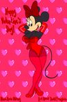  &lt;3 2017 armpits breasts cleavage clothed clothing david_frangioso disney female footwear gloves high_heels holidays mammal minnie_mouse mouse pinup pose rodent shoes solo valentine&#039;s_day 