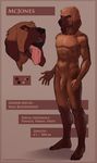  2013 4_toes 5_fingers abs animal_genitalia anthro athletic balls biceps black_nose bloodhound brown_fur canine claws cyancapsule digital_media_(artwork) dog english_text fangs flaccid frown fur hi_res humanoid_penis looking_at_viewer male mammal model_sheet muscular muscular_male navel nipples nude open_mouth orange_eyes pawpads paws pecs penis pose presenting sheath solo standing teeth text toe_claws toes tongue tongue_out uncut vein 