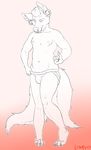  2017 2_tails absurd_res anthro bulge canine clothed clothing digital_media_(artwork) ear_piercing fox fur hair hi_res jockstrap lanoya_(artist) male mammal multi_tail nipples piercing simple_background slightly_chubby solo teeth thick_thighs tongue tongue_out topless underwear 