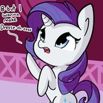  2017 animated blue_eyes cutie_mark english_text equine female feral friendship_is_magic hair horn mammal my_little_pony purple_hair rarity_(mlp) solo text tjpones unicorn 