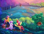  2017 apple apple_bloom_(mlp) bucket cutie_mark cutie_mark_crusaders_(mlp) earth_pony equine feathered_wings feathers female feral food friendship_is_magic fruit green_eyes group hair hair_bow hair_ribbon hi_res hooves horse long_hair mammal my_little_pony open_mouth orange_feathers outside pegasus pink_hair pony red_hair ribbons scootaloo_(mlp) sitting smile sweetie_belle_(mlp) underhoof viwrastupr wings young 