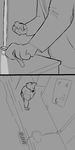  al_(weaver) anthro canine claws clothed clothing comic disney door doorknob hi_res jacket key mammal monochrome night pack_street replytoanons solo wolf zootopia 