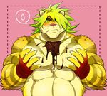 candy chocolate feline food magan male mammal muscular pecs solo tiger tokyo_afterschool_summoners xxomgx 