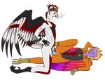  2017 anal anthro avian beak big_breasts bird breasts callmedaddy cum digital_media_(artwork) feathered_wings feathers female male nipples nude penetration penis phoenix pussy sex wings 