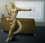  anthro balls brachiosaurus darknesshaven dinosaur erection humanoid_penis male mr._gigan penis sauropod solo teacher 