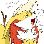  &lt;3 blush braixen breasts breath dialogue disembodied_hand drooling duo english_text featureless_breasts female fenix31_(artist) hand_on_head hi_res horny_(disambiguation) human looking_pleasured mammal nintendo open_mouth petting plagueofgripes pok&eacute;mon saliva simple_background small_breasts solo_focus spiral_eyes stick text video_games white_background 