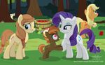  &lt;3 &lt;3_eyes 2017 absurd_res apple applejack_(mlp) blonde_hair bush button&#039;s_mom button_mash_(mlp) cutie_mark earth_pony equine eye_contact fan_character female feral food freckles friendship_is_magic fruit grass green_eyes group hair hi_res horn horse male mammal my_little_pony nature outside pony purple_hair rarity_(mlp) shutterflyeqd smile tree unicorn young 