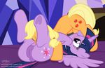  2017 69_position anus applejack_(mlp) blonde_hair blush butt crystal cutie_mark dickgirl dickgirl/female duo earth_pony equine feathered_wings feathers fellatio female feral friendship_is_magic hair horn horse inside intersex intersex/female mammal multicolored_hair my_little_pony oral pony purple_eyes purple_feathers pussy sex shutterflyeqd spread_legs spreading suckling twilight_sparkle_(mlp) winged_unicorn wings 
