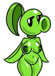  2017 anthro big_breasts breasts butt female flora_fauna nipples not_furry peashooter plant plants_vs_zombies pussy screwroot 