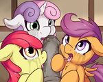  &lt;3 &lt;3_eyes 2017 animal_genitalia animal_penis apple_bloom_(mlp) collaborative_fellatio crying cub cutie_mark_crusaders_(mlp) dialogue disembodied_penis earth_pony english_text equine equine_penis fearingfun feathered_wings feathers fellatio female feral forced forced_oral friendship_is_magic group hair hi_res horn horse hypnosis licking male male/female mammal mind_control multicolored_hair my_little_pony open_mouth oral orange_feathers pegasus penis penis_lick pony purple_hair rape red_hair saliva scootaloo_(mlp) sex sweetie_belle_(mlp) tears text tongue tongue_out two_tone_hair unicorn wings young 