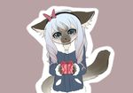  blue_eyes dog furry kuro_cl long_hair package present tail white_hair 