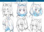 1girl artist_request character_sheet female nekopara nekopara_ova official_art sayori sketch tagme vanilla_(sayori) 
