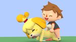  2017 animal_crossing animal_genitalia animal_penis anthro blush canine canine_penis clothed clothing cum dickgirl digital_media_(artwork) dog duo erection fur furfireburst hair human human_on_anthro intersex intersex/male interspecies isabelle_(animal_crossing) male mammal multicolored_fur nintendo nude open_mouth penetration penis sex simple_background smile teeth tongue video_games villager_(animal_crossing) yellow_fur 