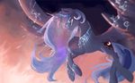  2017 animated blue_eyes blue_hair cutie_mark equine equum_amici feathered_wings feathers female feral friendship_is_magic gianghanez2880 hair hi_res hooves horn mammal my_little_pony nude princess_luna_(mlp) smile solo winged_unicorn wings 