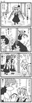  6+girls blush comic cup drinking_glass drunk fairy_maid flandre_scarlet greyscale koakuma monochrome multiple_girls sleeping touhou translation_request xiaolong_(touhoufuhai) zzz 