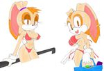  anthro bikini breasts butt clothed clothing cream_the_rabbit duo erixdmanb female looking_at_viewer looking_back mammal marthedog open_mouth skimpy sonic_(series) swimsuit thick_thighs vanilla_the_rabbit video_games voluptuous wide_hips 
