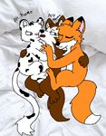  anthro bed canine feline female female/female fox ivysaurite leopard mammal snow_leopard wolf 