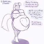  &lt;3 anthro anthrofied belly big_belly big_breasts blush breasts cleavage clothed clothing dialogue english_text equine female fishnet fishnet_legwear forfun41 friendship_is_magic horn horse hyper_pregnant legwear mammal my_little_pony navel partially_clothed pony pregnant skimpy solo text twilight_sparkle_(mlp) 