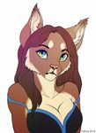  anthro breasts clothed clothing felicia_cat feline female fur hair looking_at_viewer mammal solo 