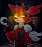  2017 absurd_res anamatronic canine circuit eye_patch eyewear fangs five_nights_at_freddy&#039;s fox foxy_(fnaf) glowing glowing_eyes hi_res hook male mammal open_chest portrait safe shrug solo unimpressed video_games vrabo 