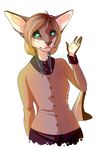  anthro clothed clothing feline female franciscassidy hair looking_at_viewer mammal smile solo 