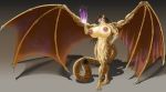 abs anthro big_breasts breasts cheetah felid feline female fire glowing glowing_eyes greyshores huge_breasts looking_at_viewer magic mammal muscular muscular_female nipples nude pussy smile solo standing thick_thighs wings 