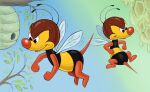  absurd_res antennae_(anatomy) anthro arthropod bee beehive branch disney flying food hi_res honey_(food) honeycomb hymenopteran insect insect_wings leaf male smile solo spike_the_bee stinger wings zdrer456 