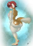  2017 anthro bantar2 big_butt blush breasts butt digital_media_(artwork) female fur hair looking_at_viewer nude solo thick_thighs 