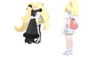  3d 3girls elite_four highres kiss lillie_(pokemon) lusamine_(pokemon) mature multiple_girls pokemon pokemon_(game) pokemon_sm school_uniform shirona_(pokemon) watching yuri 