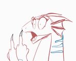  2017 angels_with_scaly_wings angry animated anna_(awsw) claws dragon female feral horn klondork middle_finger open_mouth scalie solo video_games 