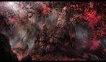  bad_id bad_pixiv_id blurry commentary_request day depth_of_field falling_leaves fantasy forest giant_tree leaf letterboxed light_rays maple_leaf maple_tree nature no_humans original outdoors rock scenery someya_mai sunlight tree tree_shade 