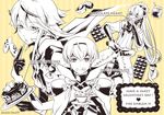  3boys armor cake chocolate chocolate_cake drinking english fire_emblem fire_emblem_if food gloves greyscale kariya_(mizore) leon_(fire_emblem_if) looking_at_viewer male_my_unit_(fire_emblem_if) monochrome multiple_boys my_unit_(fire_emblem_if) pauldrons takumi_(fire_emblem_if) 