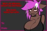  2017 anthro areola breasts cigarette cleavage clothed clothing equine fan_character felony_(oc) female holidays horse jrvanesbroek looking_at_viewer mammal my_little_pony pony red_eyes scar solo valentine&#039;s_day 