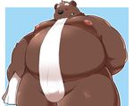  12beat13 anthro bear beat_you_(artist) blush bulge clothing fundoshi japanese_clothing male mammal simple_background solo underwear 