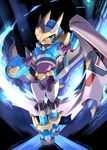  aile bodysuit brown_hair gloves hakoniwa_tsuka helmet highres rockman rockman_zx short_hair solo spandex 