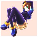  aile bodysuit breasts brown_hair gloves green_eyes megumi_(bouzu210) rockman rockman_zx short_hair shorts solo spandex 