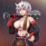  breasts highres horiishi_horuto horns large_breasts md5_mismatch oni original setsubun short_hair solo 