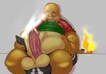  anthro balls big_balls big_penis cellphone charmander clothed clothing erection fan_character hadou humanoid_penis male nintendo overweight penis phone photo pok&eacute;mon satsui-n0-had0u shirt_in_mouth shorts solo video_games 