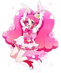  blush cure_whip dress happy kirakira_precure_a_la_mode long_hair magical_girl pink_ey6es pink_hair twintails usa_mimi 