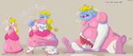  anthro boar clothed clothing dustyerror erection female female_to_male ganon hyper male mammal mario_bros masturbation nintendo obese open_mouth overweight penis pig porcine princess_peach simple_background slightly_chubby solo the_legend_of_zelda transformation video_games weight_gain 