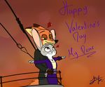  &lt;3 2017 anthro canine clothed clothing disney duo female fox fur holidays juantriforce042 judy_hopps lagomorph male mammal nick_wilde purple_eyes rabbit ship smile titanic valentine&#039;s_day vehicle zootopia 