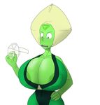  5h4m3l355(artist) alien_girl big_breasts breasts cartoon_network eyewear glasses green_skin huge_breasts peridot steven_universe 