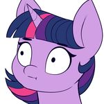  equine evehly feral friendship_is_magic hair headshot horn mammal my_little_pony purple_hair reaction_image simple_background twilight_sparkle_(mlp) unicorn white_background 