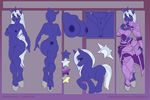  anthro armor blue_fur equine feral fur hair horn horse mammal model_sheet multicolored_hair pony potionmastercernun purple_eyes pussy unicorn 