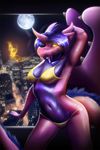  anthro bra breasts clothing dragon female finir hair horn looking_at_viewer smile solo standing underwear wide_hips wings 