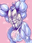  bulge clothing hairy hyper hyper_muscles lucario male mezcal muscular nintendo pok&eacute;mon sheer_clothing solo translucent transparent_clothing underwear video_games 